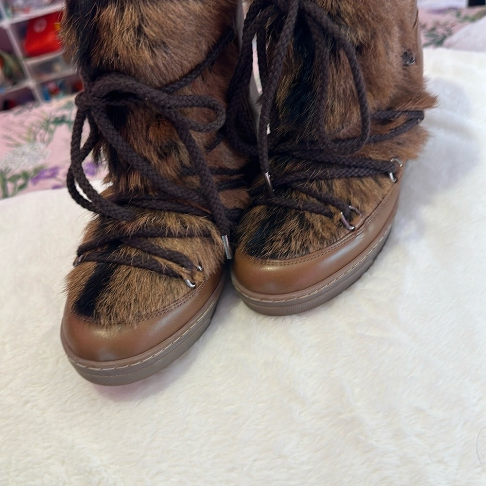 Isabel Marant Tan Fur-Lined Winter Boots - Picture 3 of 9